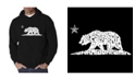 LA Pop Art Men's California Dreamin Word Art Hooded Sweatshirt